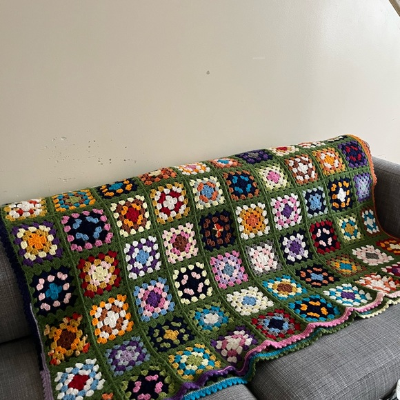 Granny Square Crochet Blanket - Picture 3 of 10